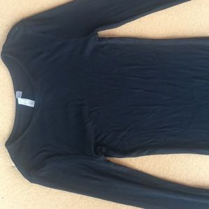 Black midi jersey dress